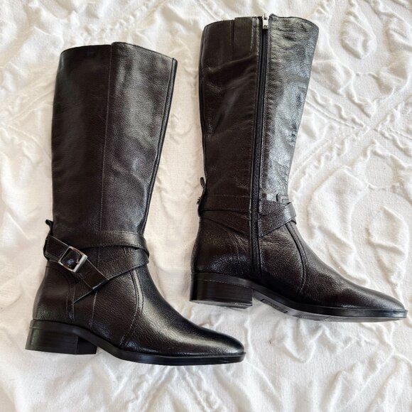 Naturalizer Rena 2 Leather Tall Boots Size 5 New - Picture 2 of 8